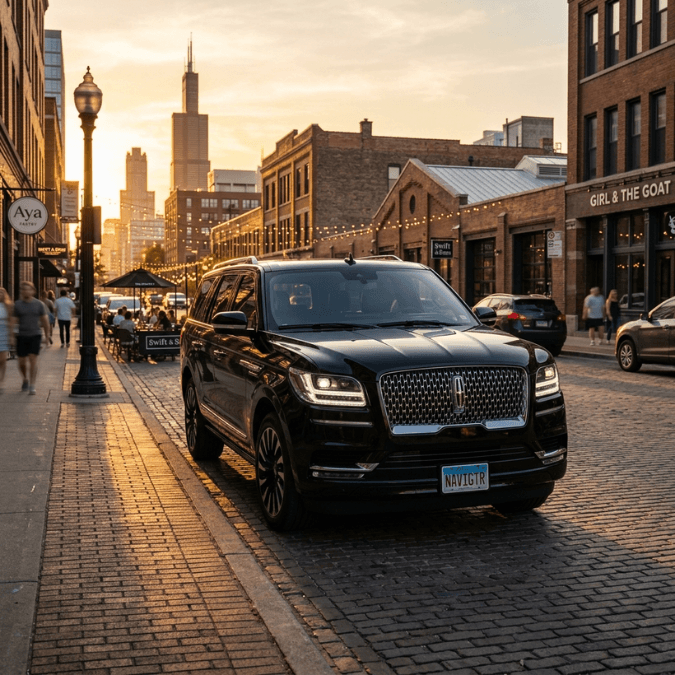 Lincoln Navigator SUV for black car service in the Chicago south suburbs