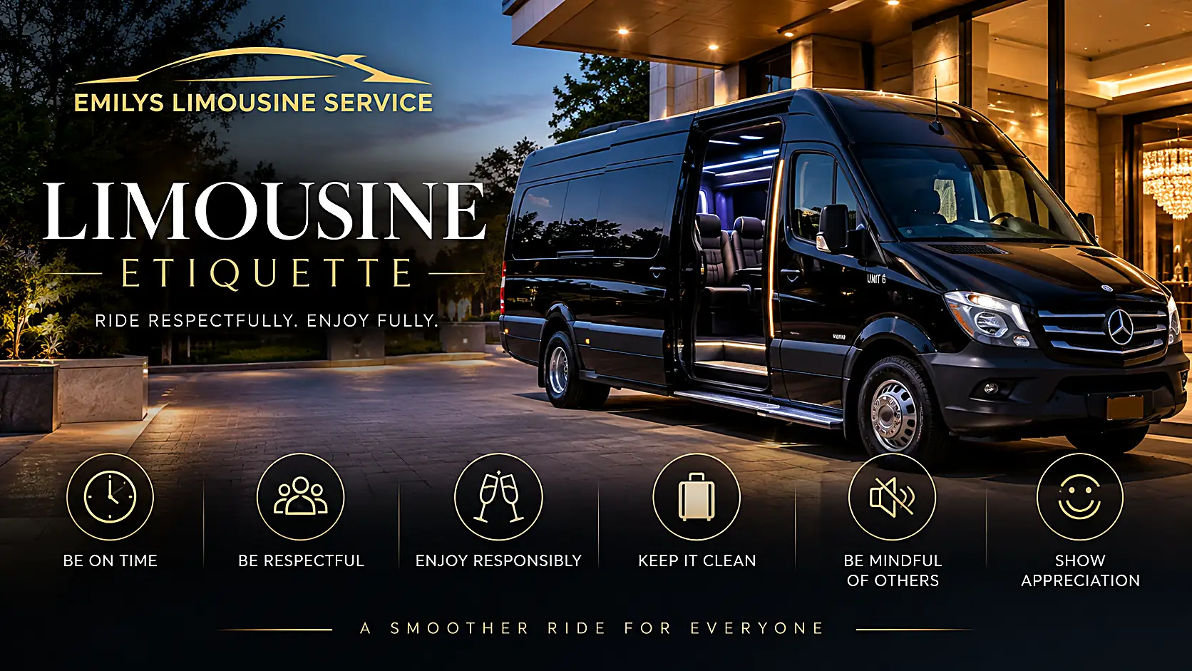 Limousine etiquette tips for passengers enjoying a professional and comfortable ride